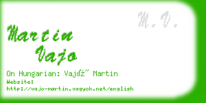 martin vajo business card